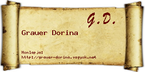 Grauer Dorina névjegykártya